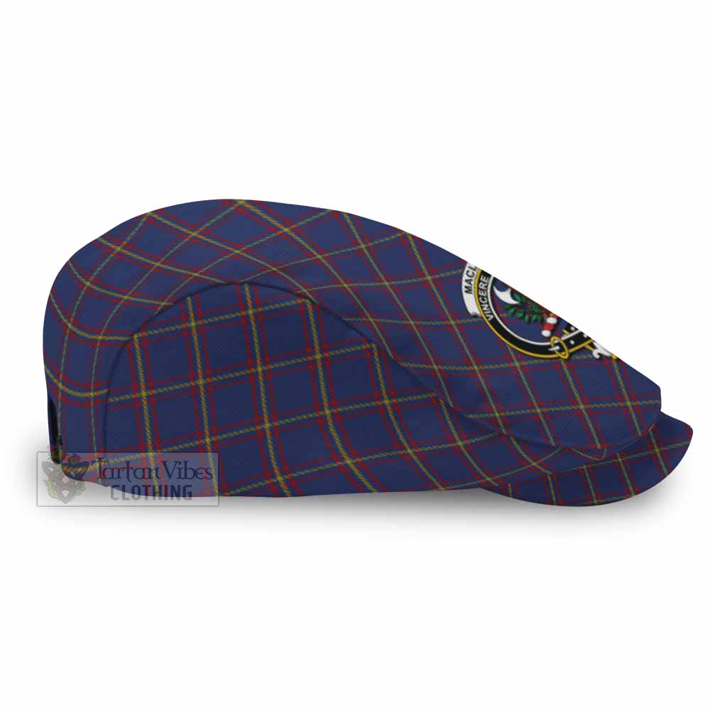 MacLaine (McLaine) Tartan Flat Cap, Jeff Cap Cross Style with Family Crest - Tartan Vibes Clothing