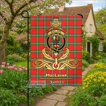 MacLaine (McLaine) Tartan Garden Flag with Highland Thistle Cherish Family Crest Style
