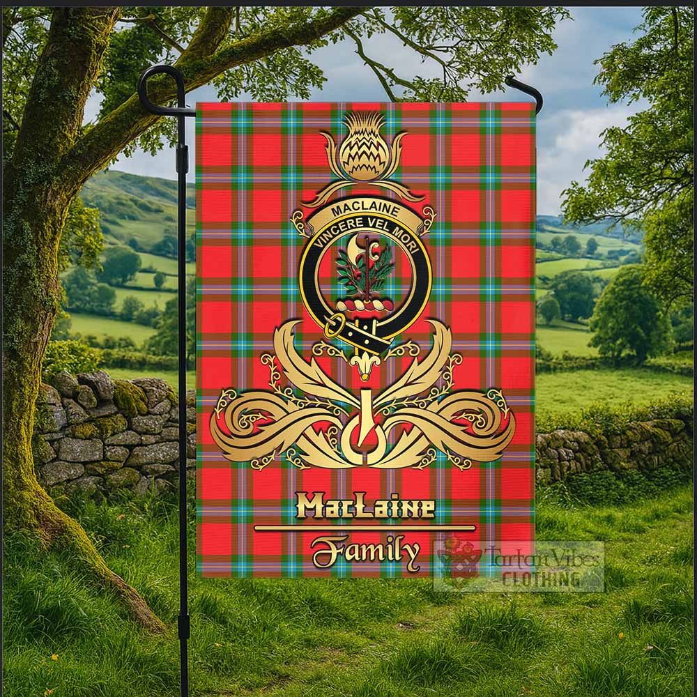 MacLaine (McLaine) Tartan Garden Flag with Highland Thistle Cherish Family Crest Style - Tartan Vibes Clothing