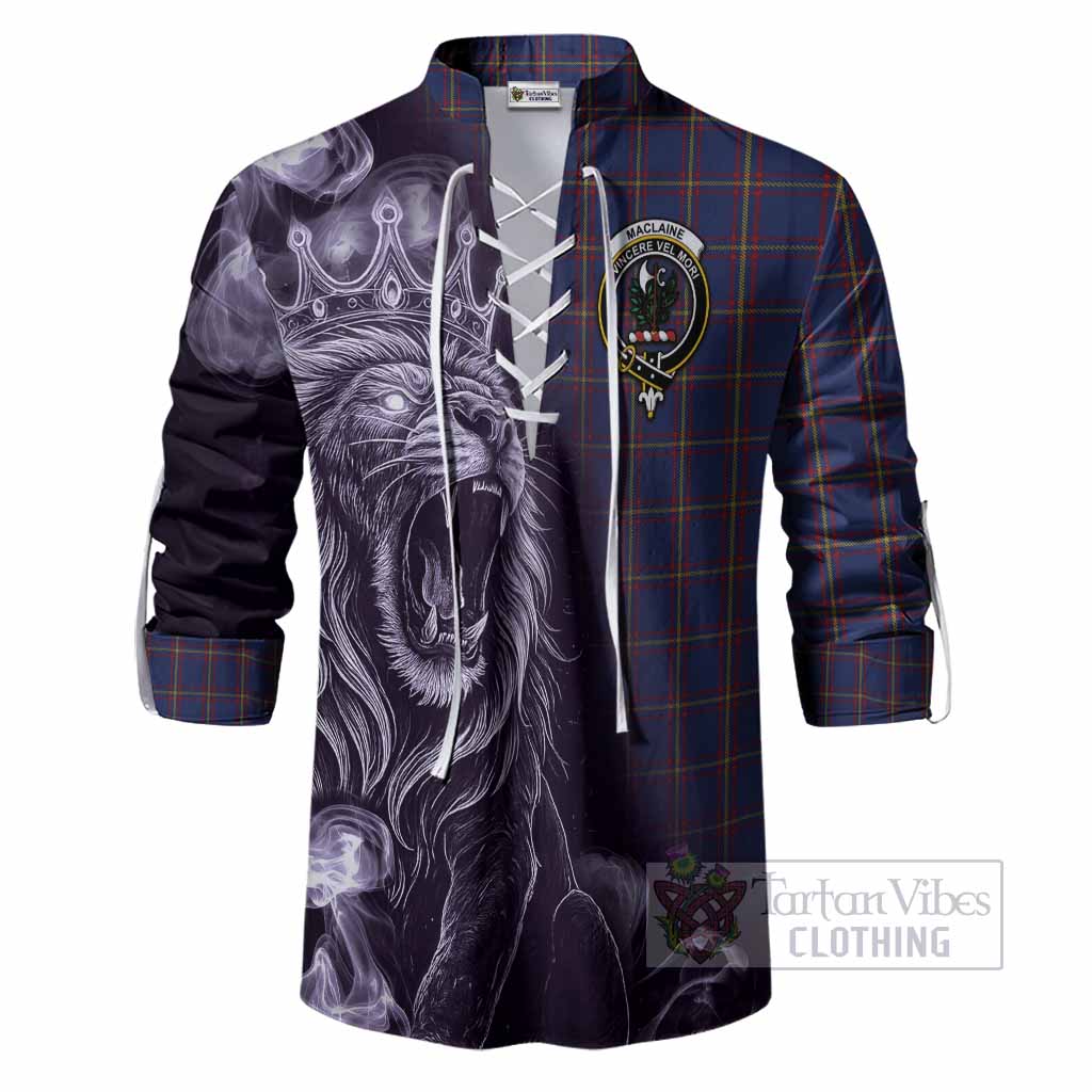 MacLaine (McLaine) Tartan Ghillie Shirt Roaring Lion Heritage