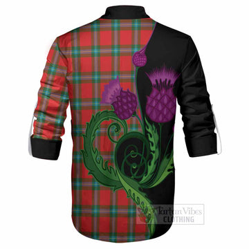 MacLaine (McLaine) Tartan Ghillie Shirt Traditional Scottish Thistle