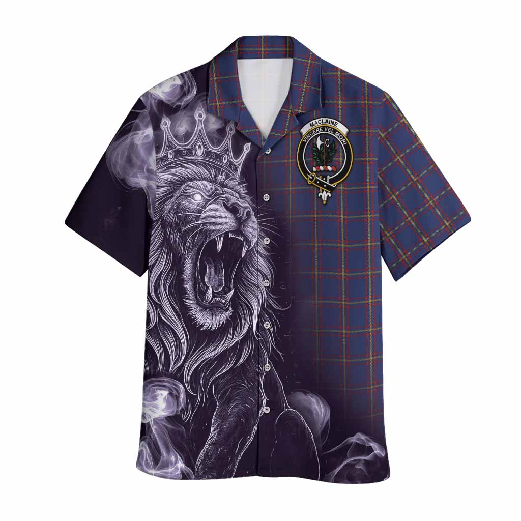 MacLaine (McLaine) Tartan Hawaiian Shirt Roaring Lion Heritage