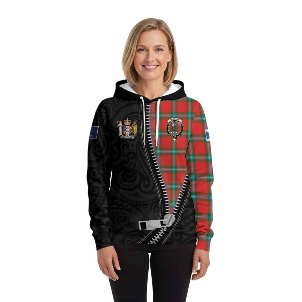 MacLaine (McLaine) Tartan Hoodie New Zealand Pattern Unique Zipper Stylized