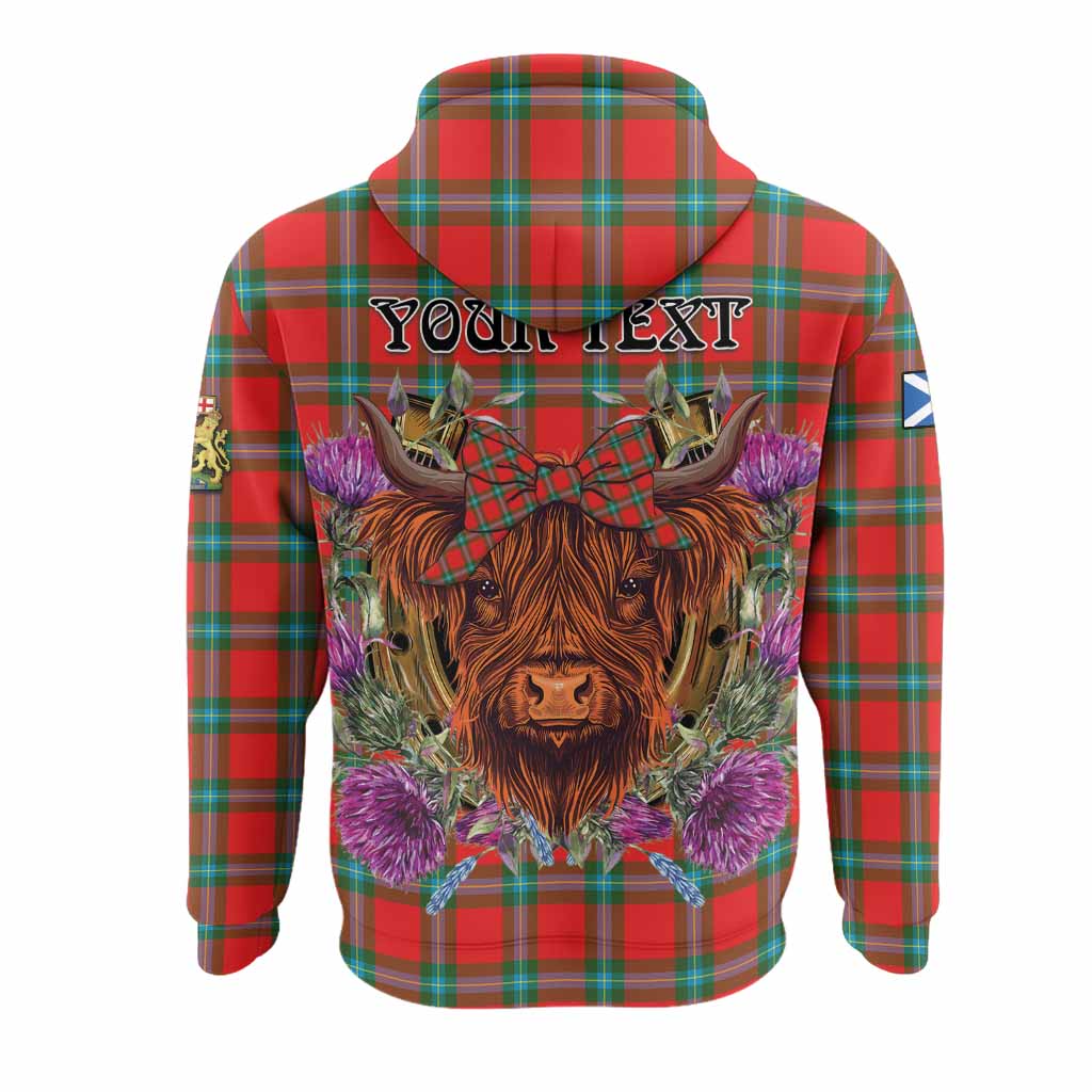MacLaine (McLaine) Tartan Hoodie Scottish Thistle Heilan Coo