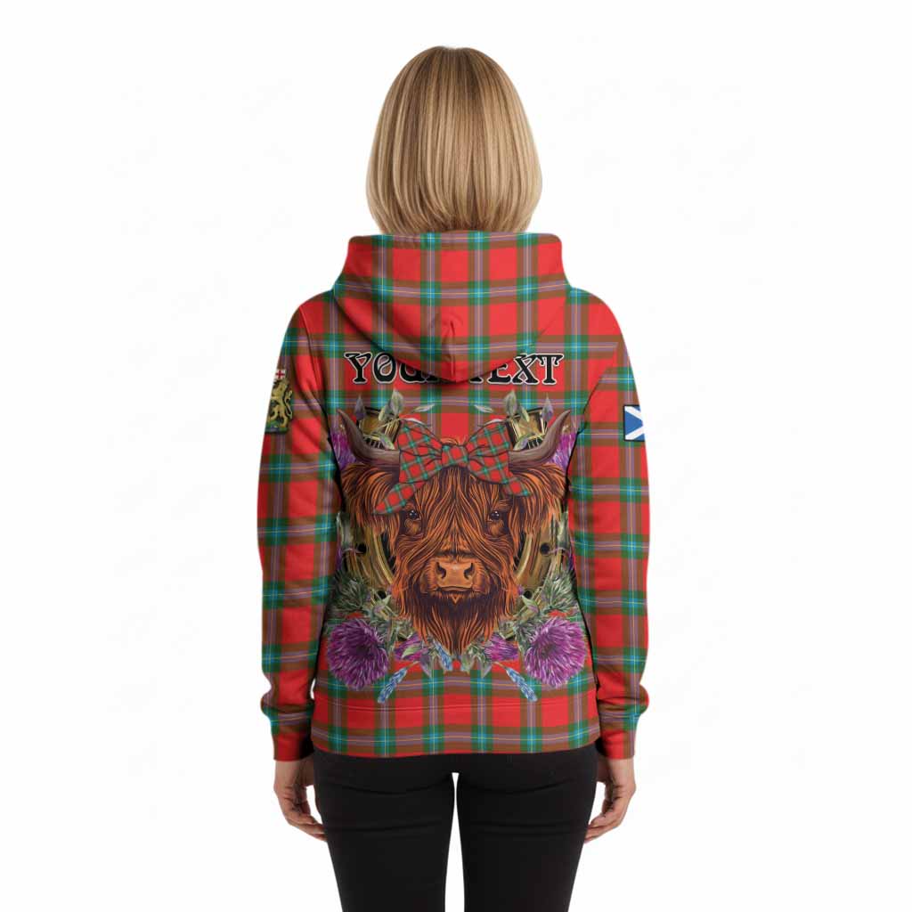 MacLaine (McLaine) Tartan Hoodie Scottish Thistle Heilan Coo