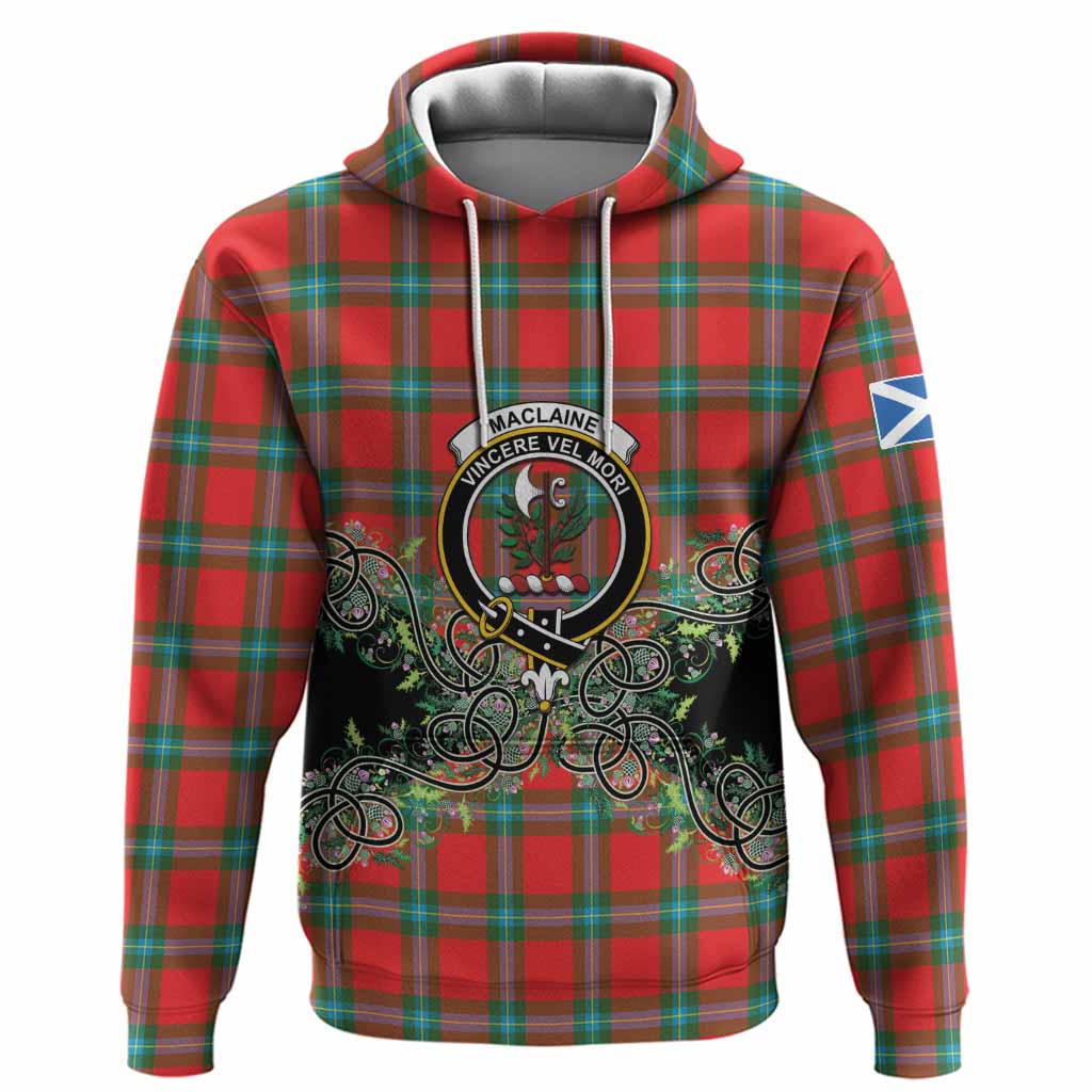 MacLaine (McLaine) Tartan Hoodie Thistle Scottish Spirit