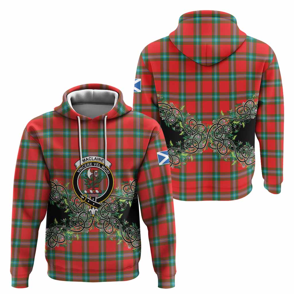 MacLaine (McLaine) Tartan Hoodie Thistle Scottish Spirit