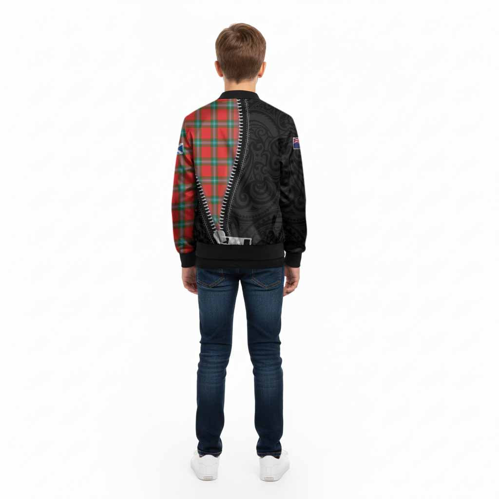MacLaine (McLaine) Tartan Kid Bomber Jacket New Zealand Pattern Unique Zipper Stylized