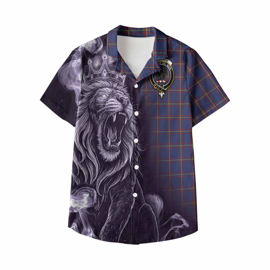 MacLaine (McLaine) Tartan Kid Hawaiian Shirt Roaring Lion Heritage