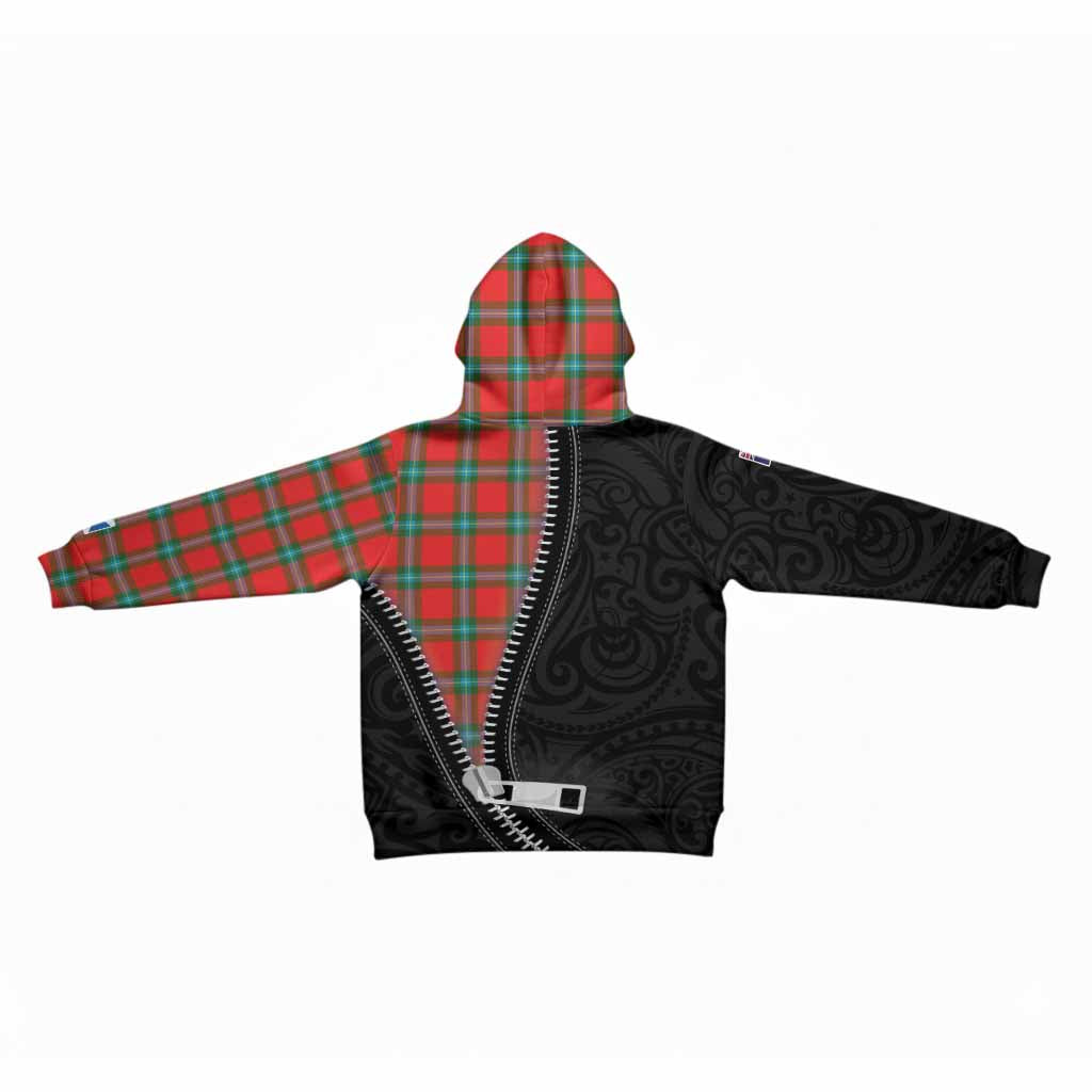 MacLaine (McLaine) Tartan Kid Hoodie New Zealand Pattern Unique Zipper Stylized