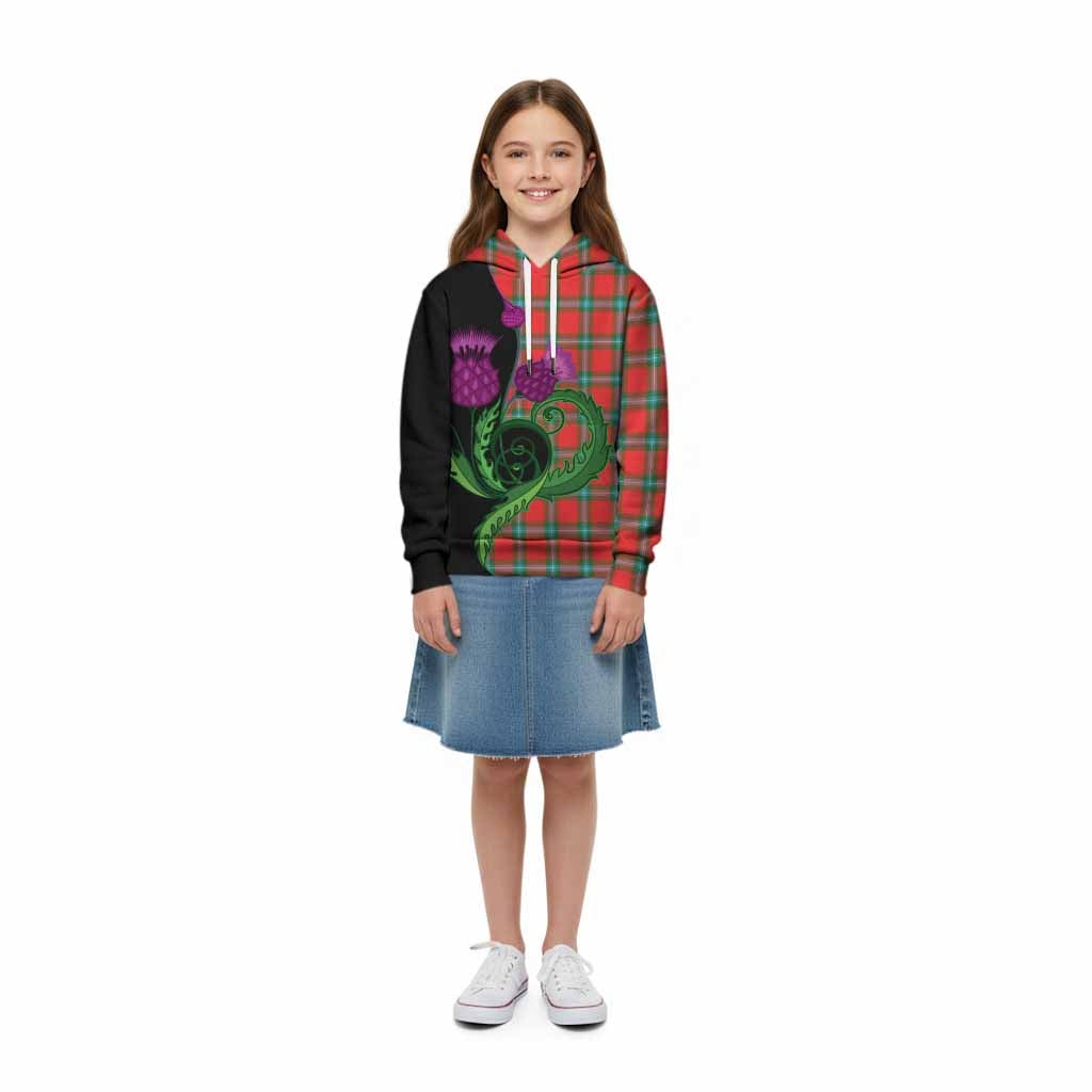 MacLaine (McLaine) Tartan Kid Hoodie Traditional Scottish Thistle