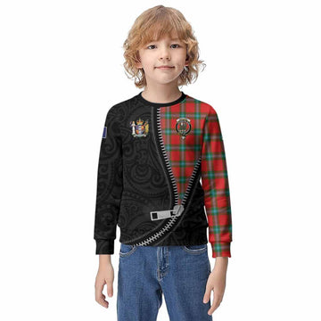 MacLaine (McLaine) Tartan Kid Knitted Sweatshirt New Zealand Pattern Unique Zipper Stylized