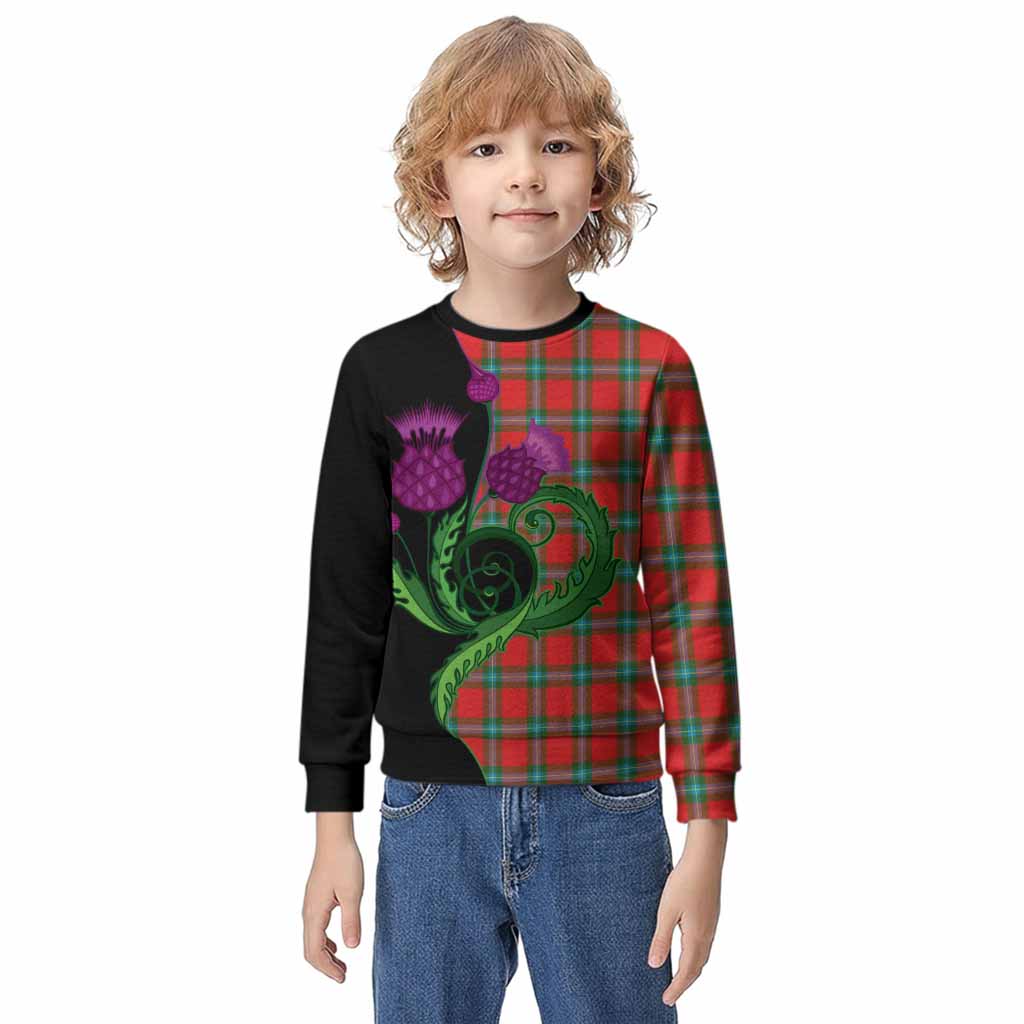 MacLaine (McLaine) Tartan Kid Knitted Sweatshirt Traditional Scottish Thistle
