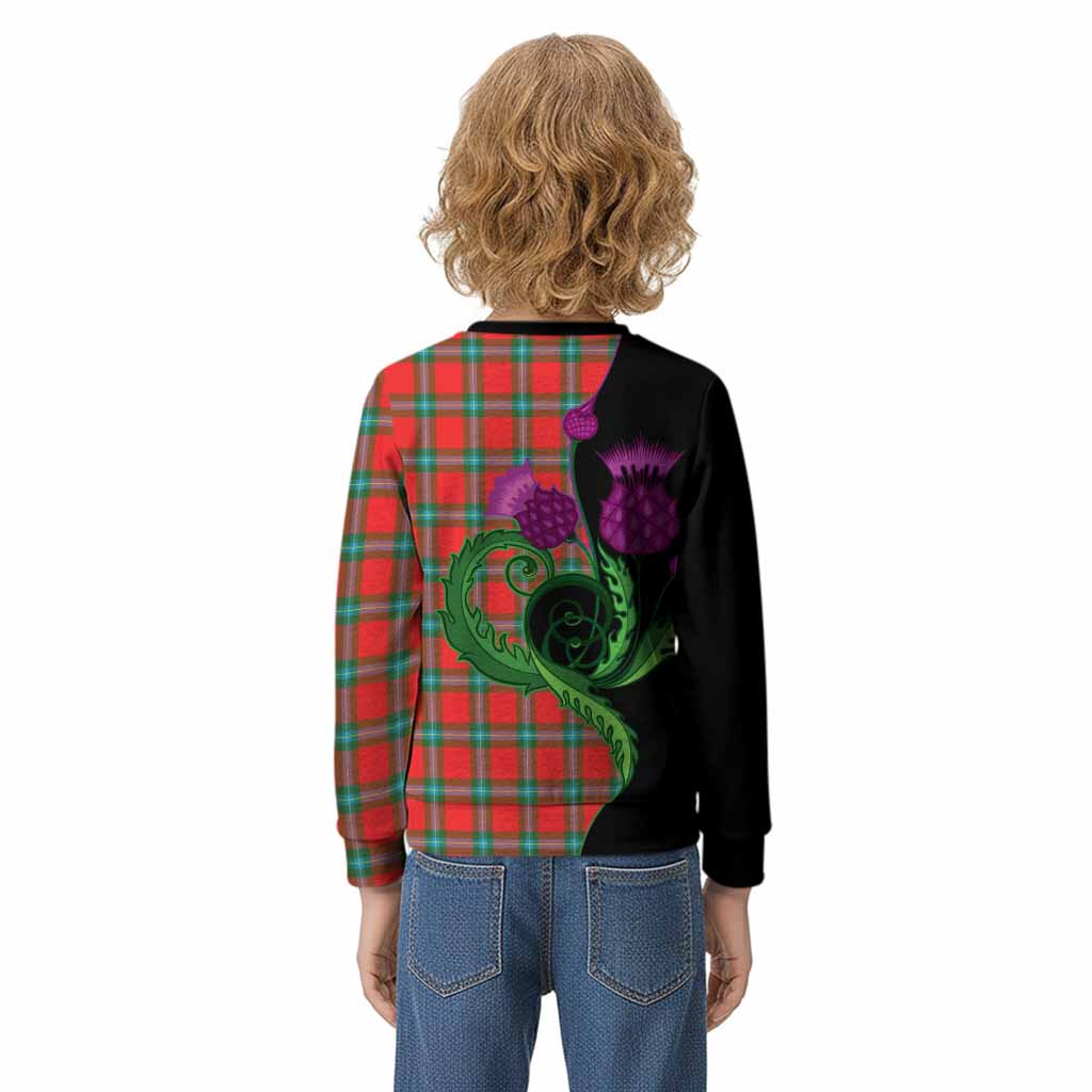 MacLaine (McLaine) Tartan Kid Knitted Sweatshirt Traditional Scottish Thistle