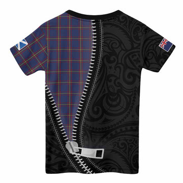 MacLaine (McLaine) Tartan Kid T-shirt New Zealand Pattern Unique Zipper Stylized