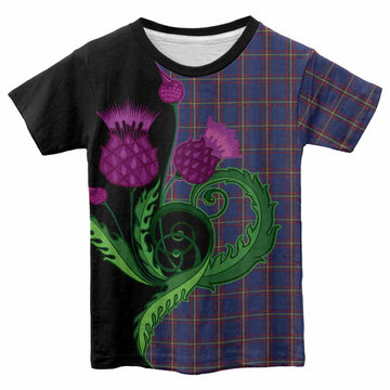 MacLaine (McLaine) Tartan Kid T-shirt Traditional Scottish Thistle