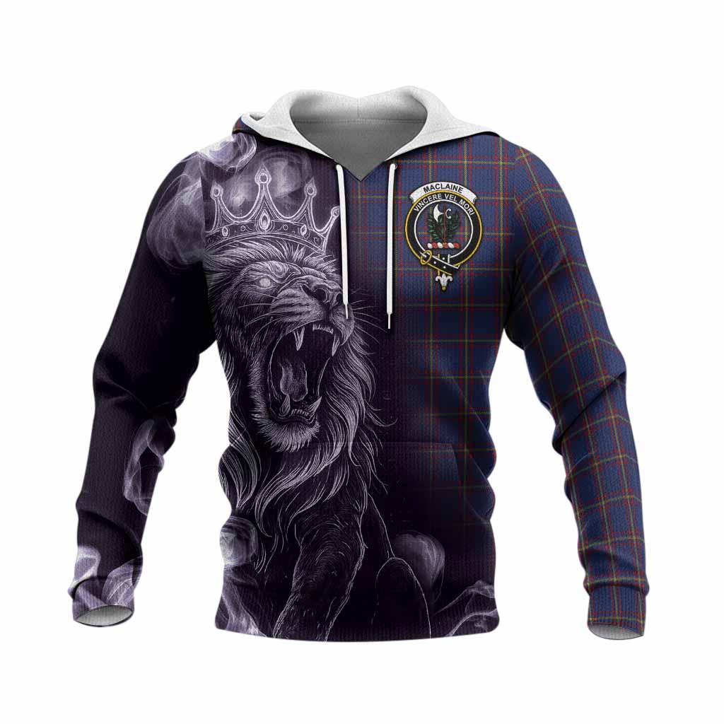 MacLaine (McLaine) Tartan Knitted Hoodie Roaring Lion Heritage