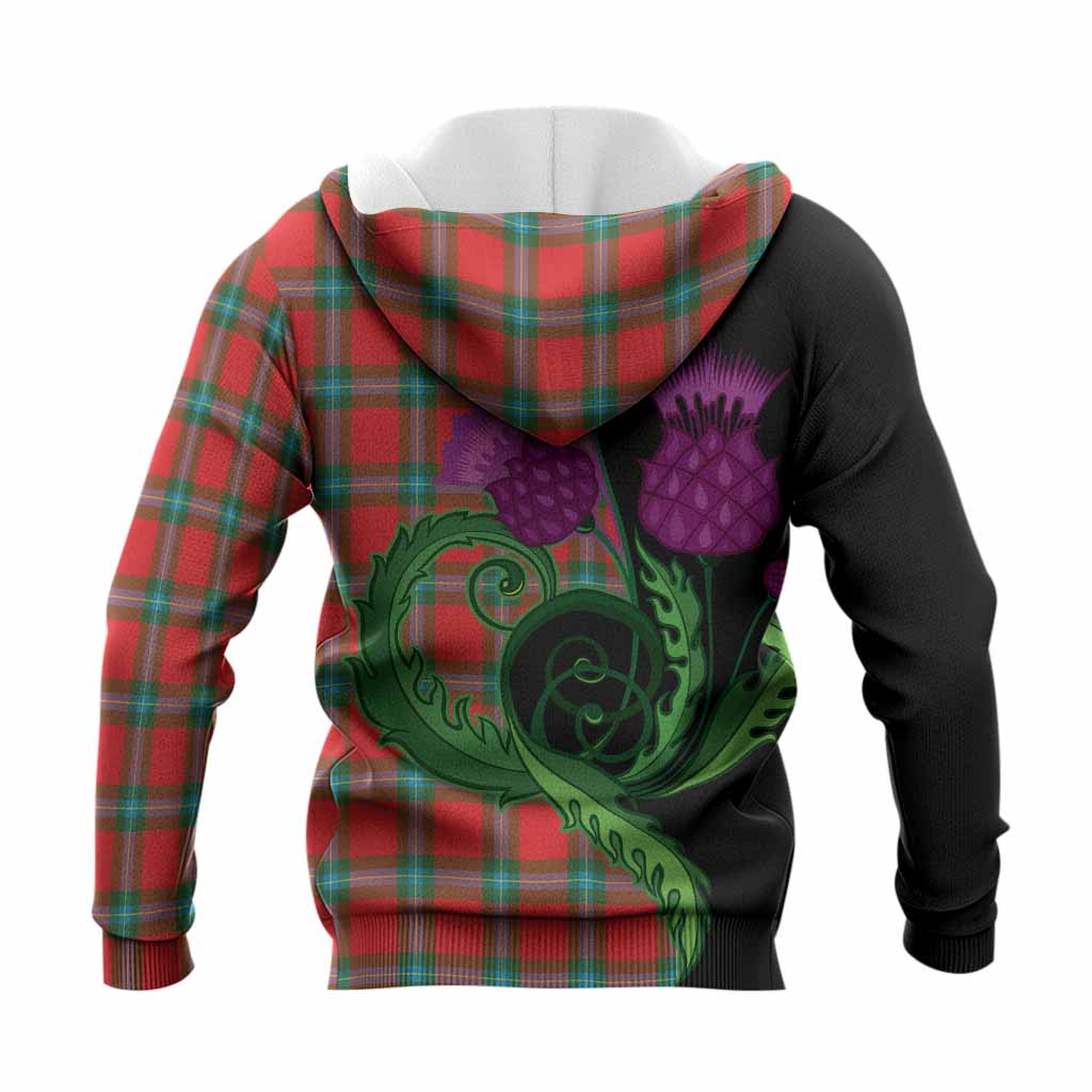 MacLaine (McLaine) Tartan Knitted Hoodie Traditional Scottish Thistle