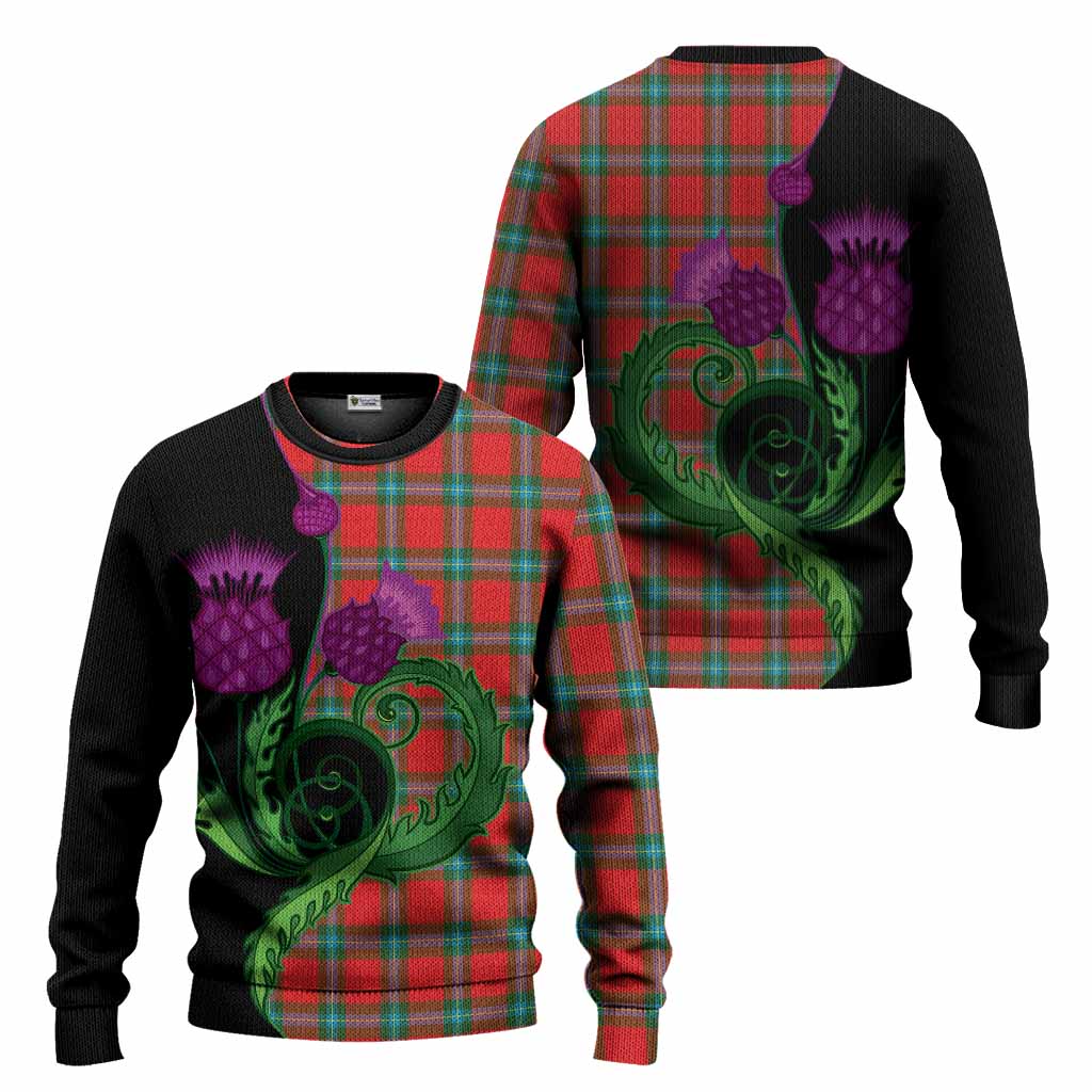 MacLaine (McLaine) Tartan Knitted Sweater Traditional Scottish Thistle