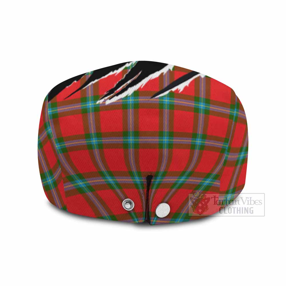 MacLaine (McLaine) Tartan Loch Ness Monster Flat Cap, Jeff Cap Celtic Knot Nessie Art