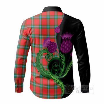 MacLaine (McLaine) Tartan Long Sleeve Button Shirts Traditional Scottish Thistle