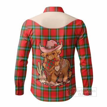 MacLaine (McLaine) Tartan Long Sleeve Button Shirts Wee Coo Cowgirl Cute Style