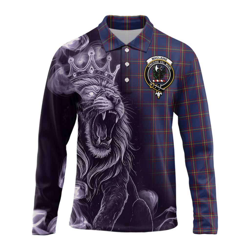 MacLaine (McLaine) Tartan Long Sleeve Polo Shirt Roaring Lion Heritage