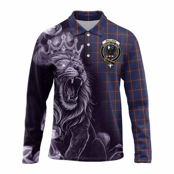 MacLaine (McLaine) Tartan Long Sleeve Polo Shirt Roaring Lion Heritage