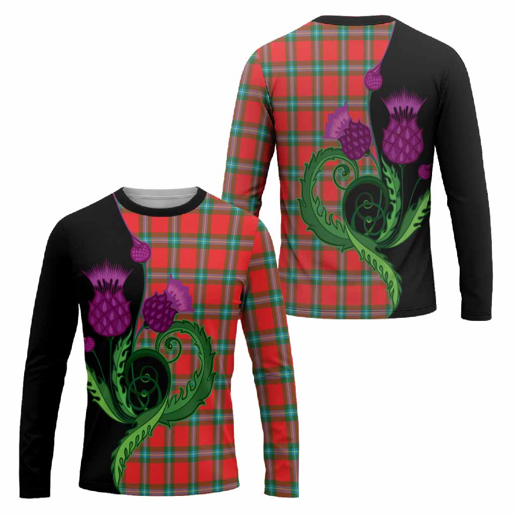 MacLaine (McLaine) Tartan Long Sleeve T-Shirt Traditional Scottish Thistle