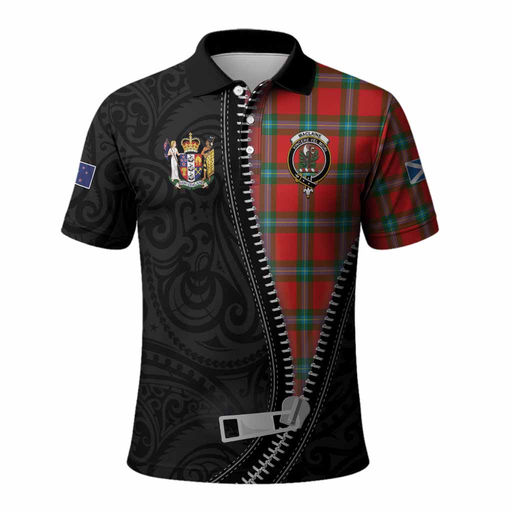 MacLaine (McLaine) Tartan Polo Shirt New Zealand Pattern Unique Zipper Stylized