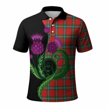 MacLaine (McLaine) Tartan Polo Shirt Traditional Scottish Thistle