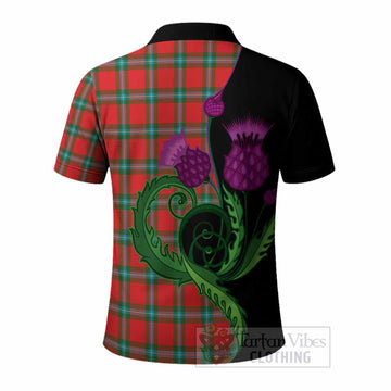 MacLaine (McLaine) Tartan Polo Shirt Traditional Scottish Thistle