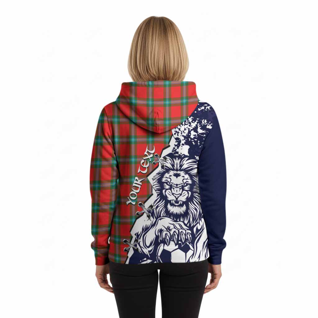 MacLaine (McLaine) Tartan Scottish Hoodie Angry Lion With Soccer Ball Style