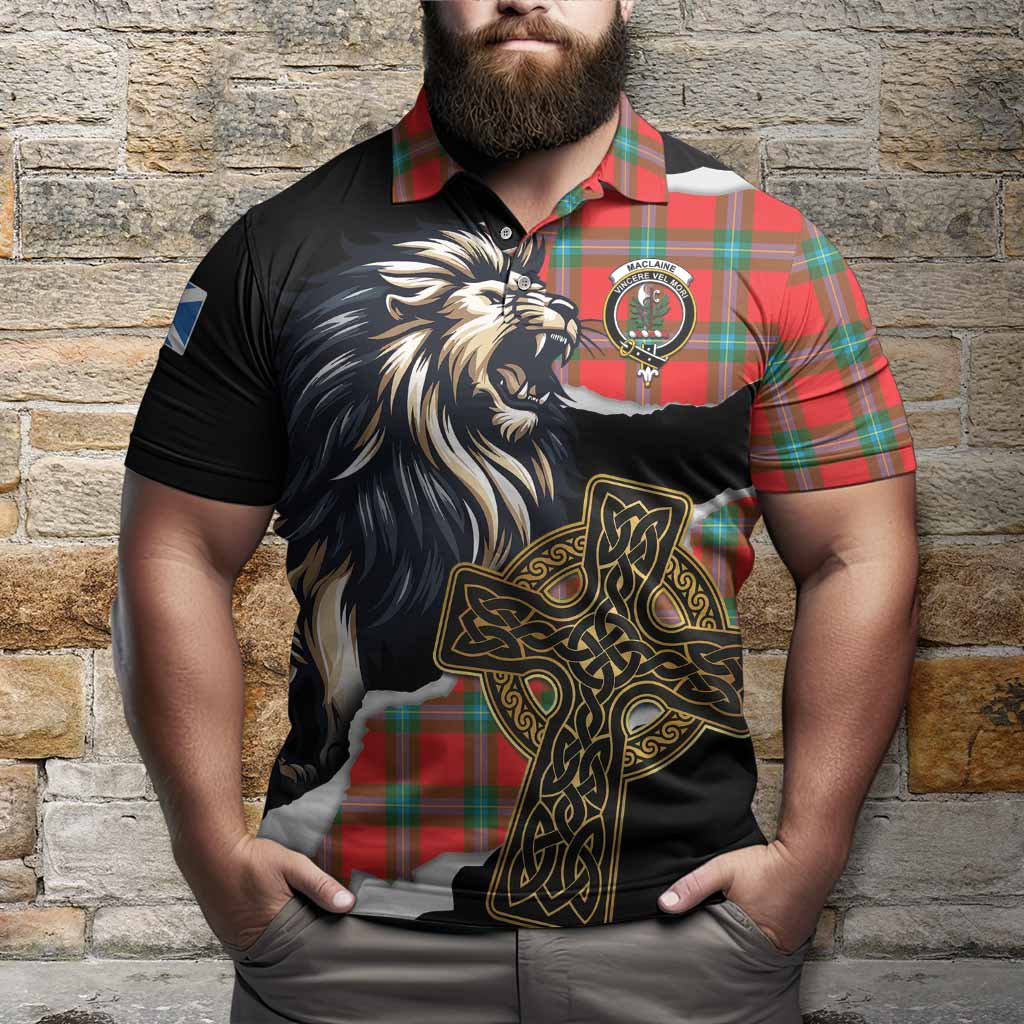 MacLaine (McLaine) Tartan Scottish Polo Shirt Lion Celtic Heritage