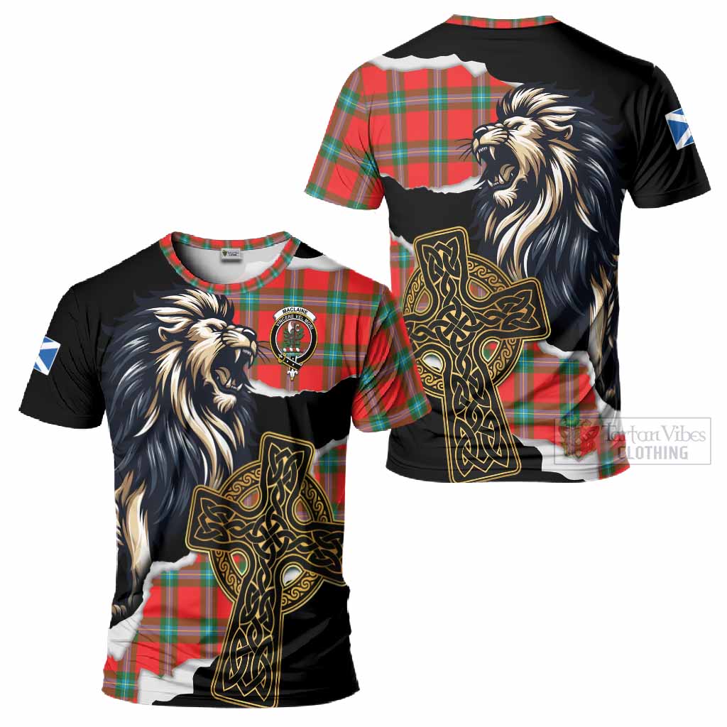 MacLaine (McLaine) Tartan Scottish T-Shirt Lion Celtic Heritage