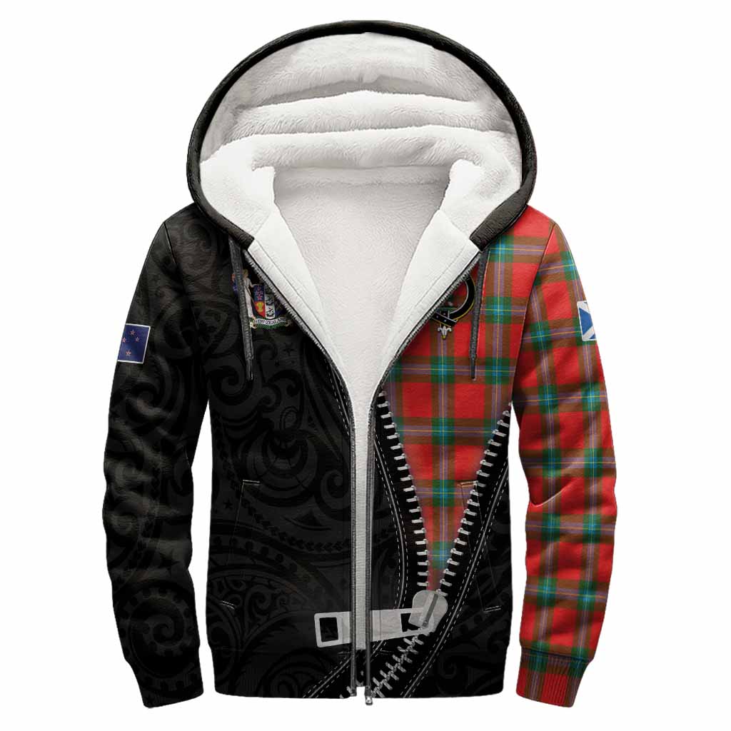 MacLaine (McLaine) Tartan Sherpa Hoodie New Zealand Pattern Unique Zipper Stylized