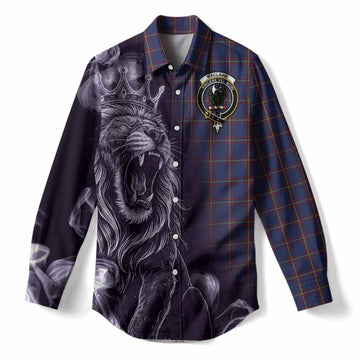 MacLaine (McLaine) Tartan Women Casual Shirt Roaring Lion Heritage