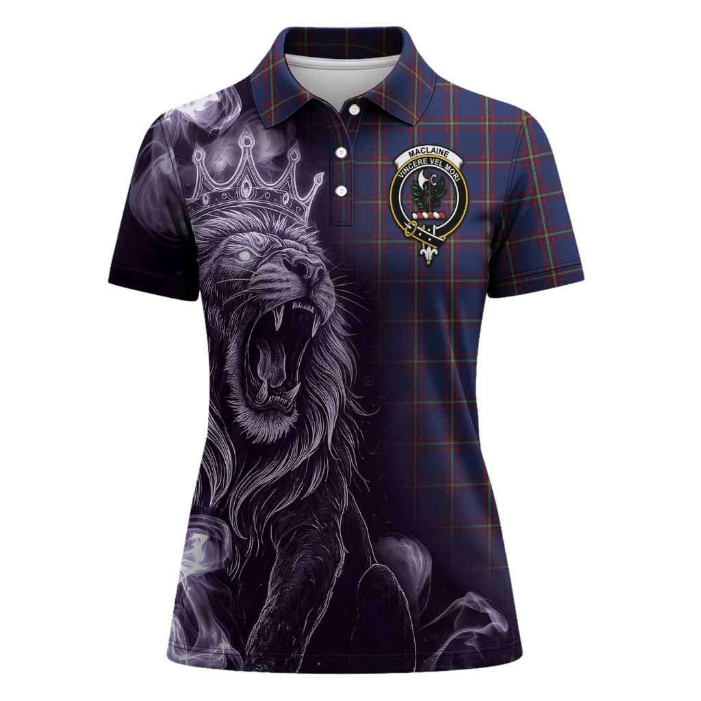 MacLaine (McLaine) Tartan Women Polo Shirt Roaring Lion Heritage