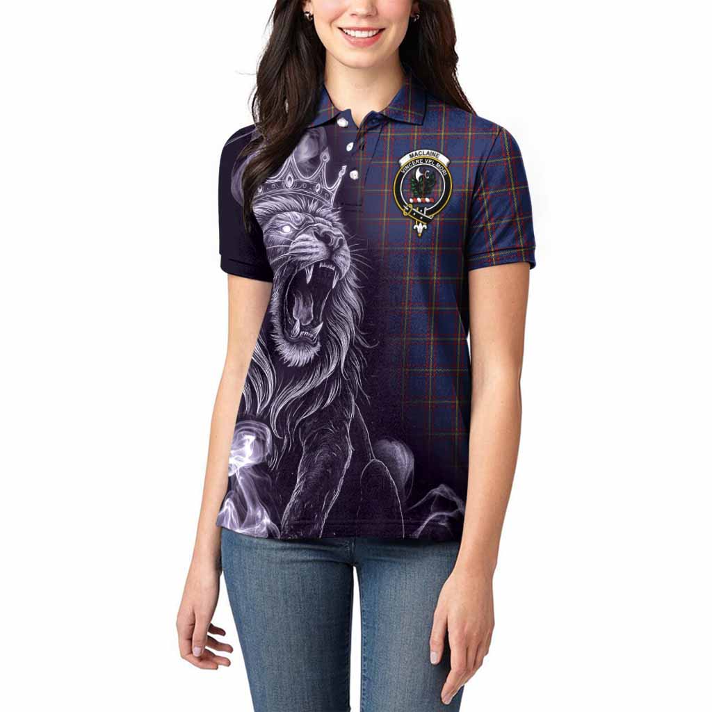 MacLaine (McLaine) Tartan Women Polo Shirt Roaring Lion Heritage