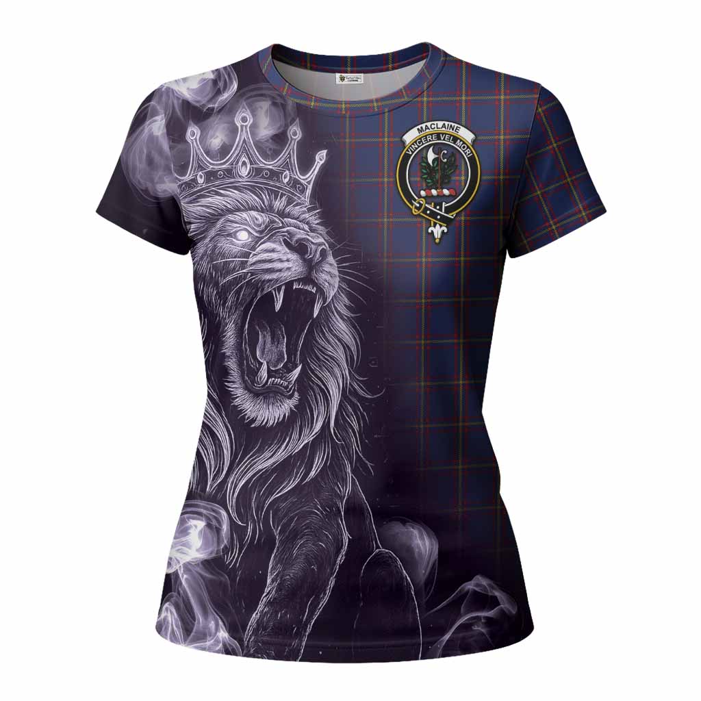 MacLaine (McLaine) Tartan Women T shirt Roaring Lion Heritage