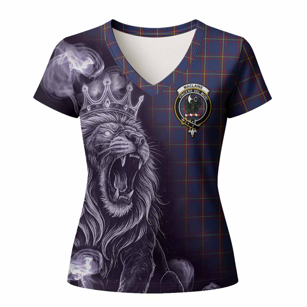 MacLaine (McLaine) Tartan Women T shirt Roaring Lion Heritage