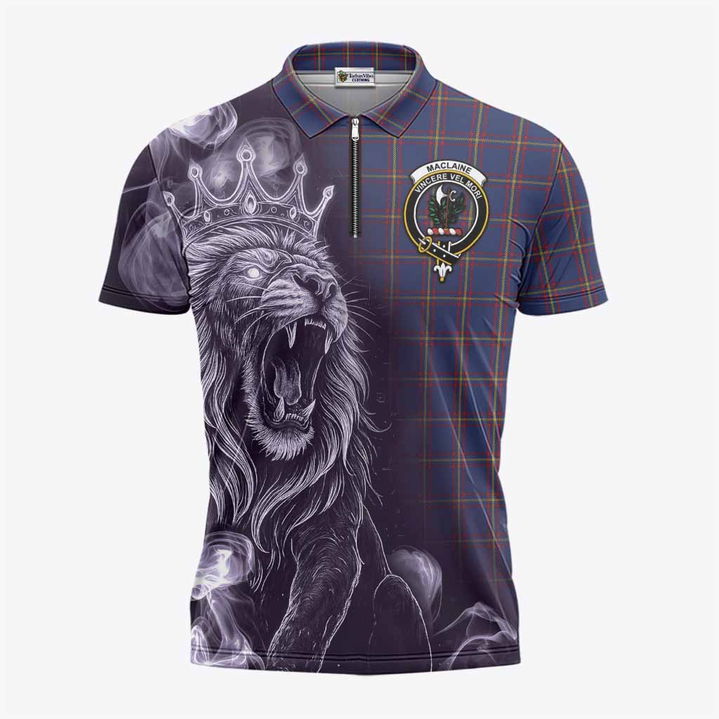 MacLaine (McLaine) Tartan Zipper Polo Shirt Roaring Lion Heritage
