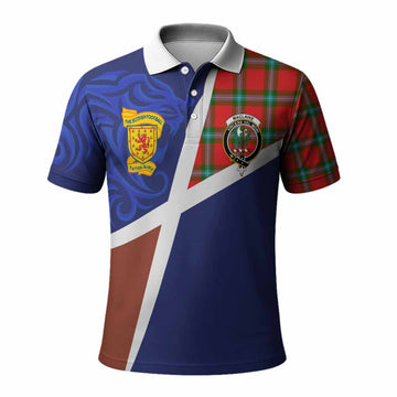 MacLaine (McLaine) The Scottish Football Crest Polo Shirt Lion-Tartan Army
