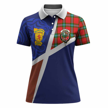 MacLaine (McLaine) The Scottish Football Crest Women Polo Shirt Lion-Tartan Army