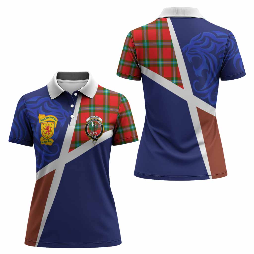 MacLaine (McLaine) The Scottish Football Crest Women Polo Shirt Lion-Tartan Army