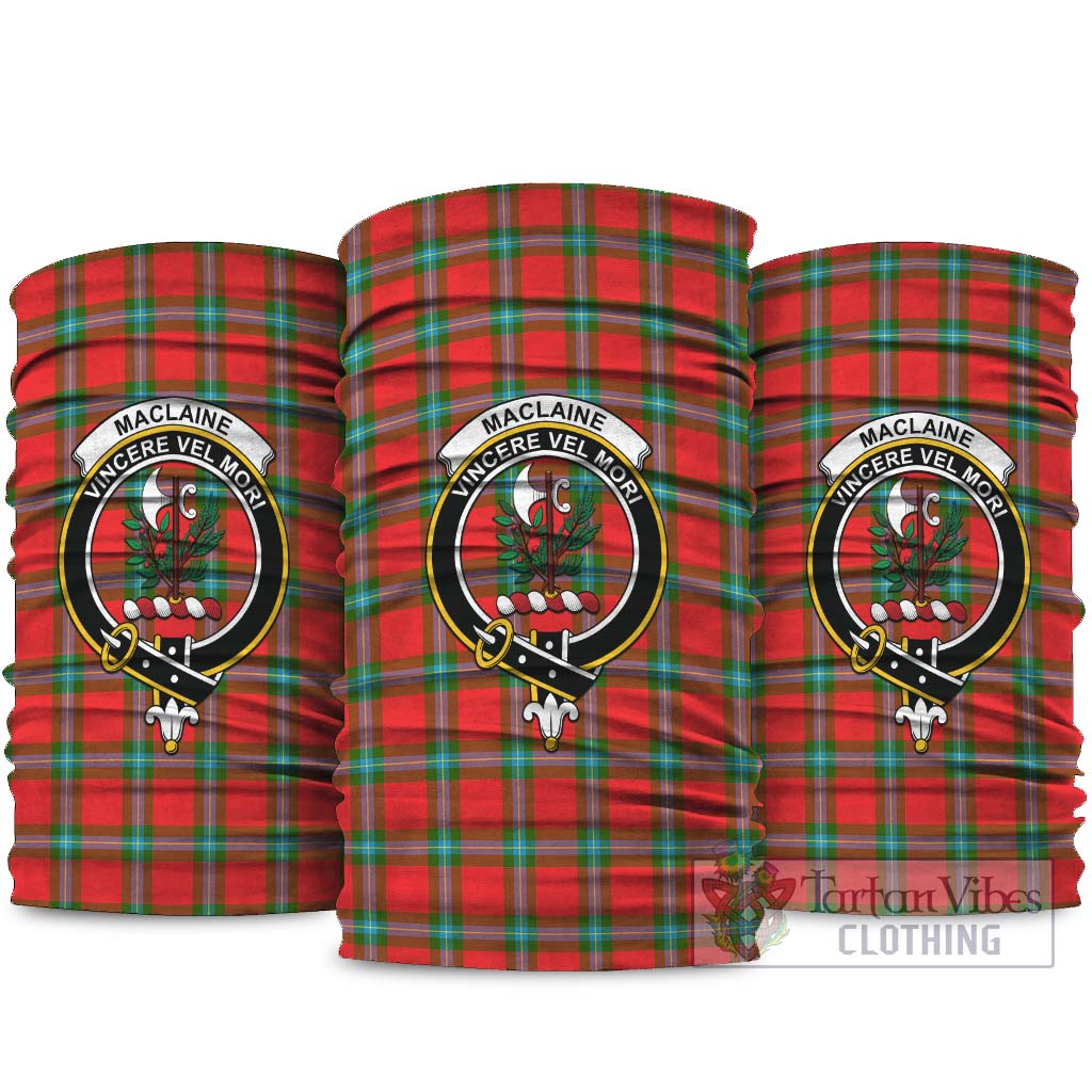 MacLaine of Loch Buie Tartan Neck Gaiters, Tartan Bandanas, Tartan Head Band with Family Crest