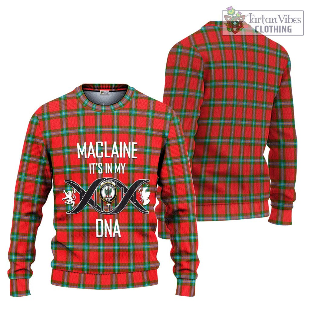 MacLaine (McLaine) Tartan Knitted Sweater with Family Crest DNA In Me Style Unisex - Tartanvibesclothing Shop