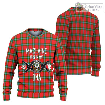 MacLaine (McLaine) Tartan Knitted Sweater with Family Crest DNA In Me Style Unisex - Tartanvibesclothing Shop