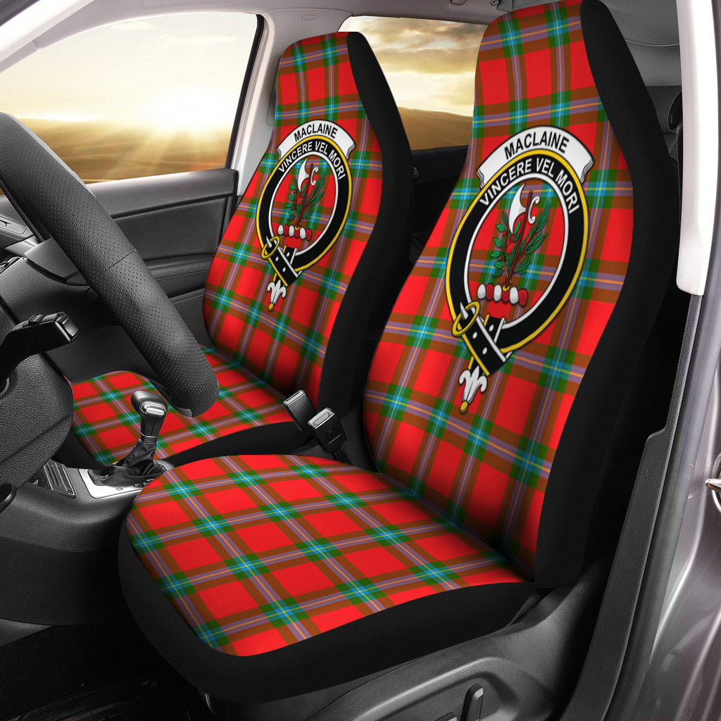 MacLaine of Loch Buie Tartan Car Seat Cover with Family Crest One Size - Tartanvibesclothing