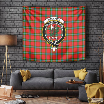 Tartan Vibes Clothing MacLaine of Loch Buie Tartan Tapestry Wall Hanging and Home Decor for Room with Family Crest